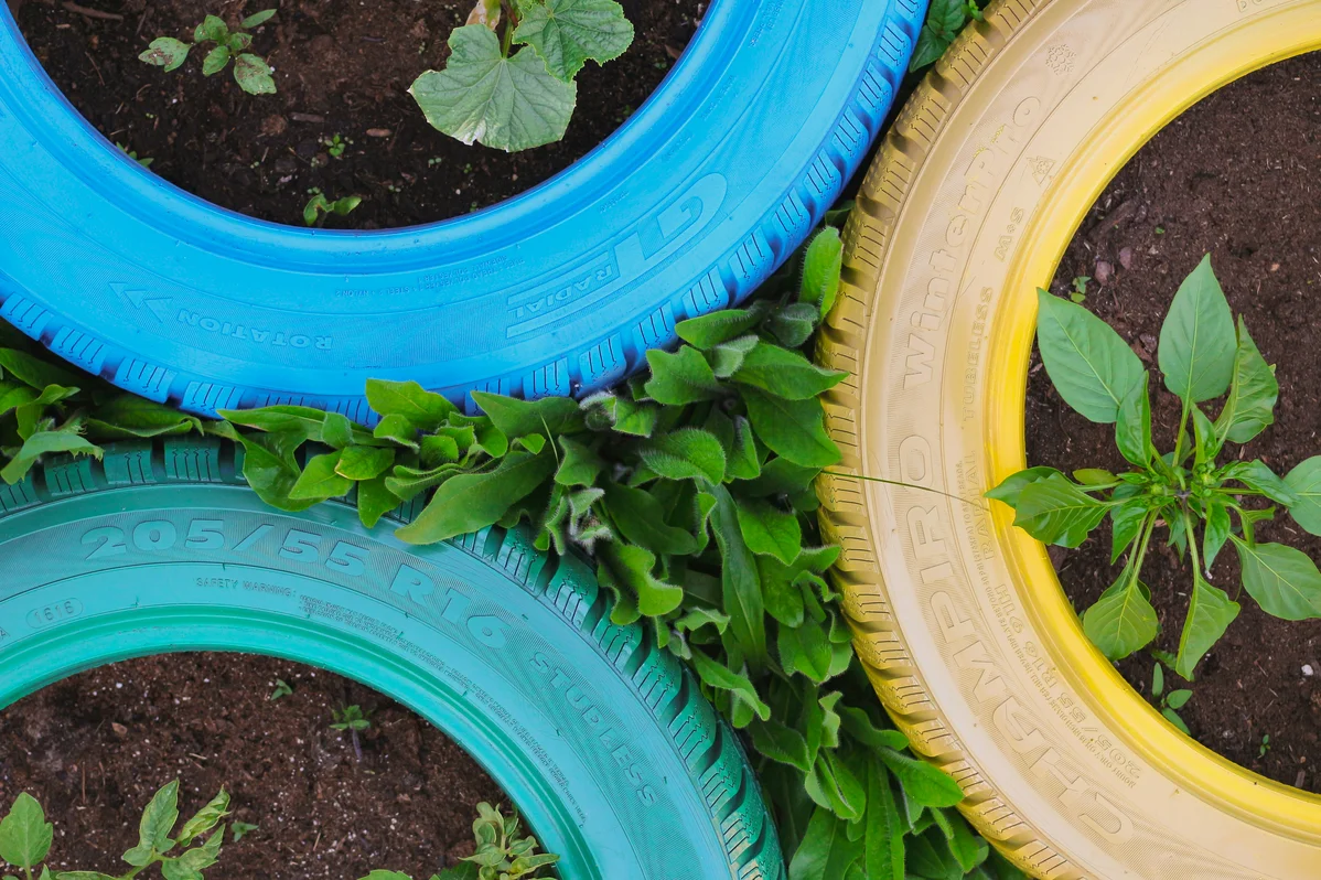 Recycled materials used in gardening projects Recycled materials used in gardening projects