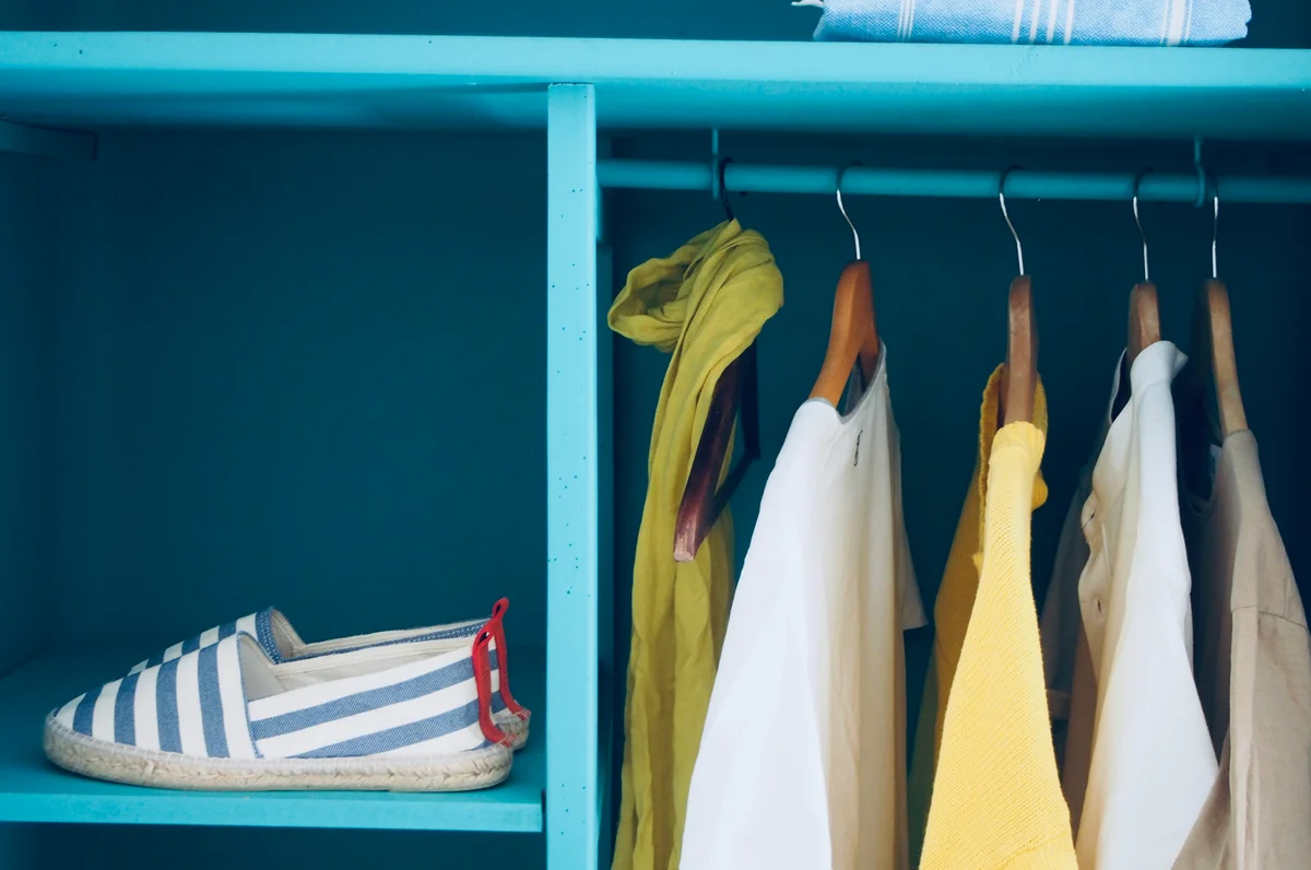 Organized closet showing focus on functionality over aesthetics Organized closet showing focus on functionality over aesthetics